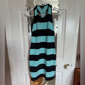 Black and Blue Sheath Mini Dress Sleeveless Halter from AFRM Revolve